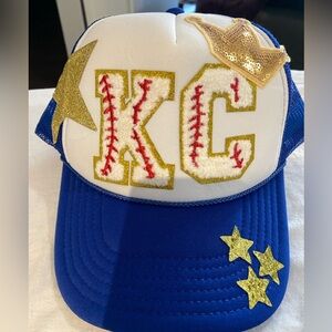 NEW Trucker hat blue patches baseball hat OTTO